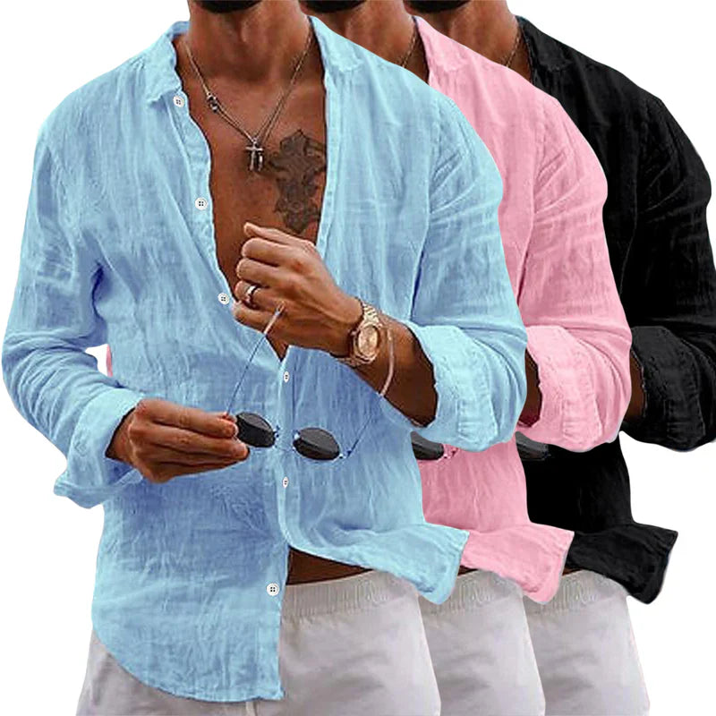 Camicia Elegante in Lino Uomo