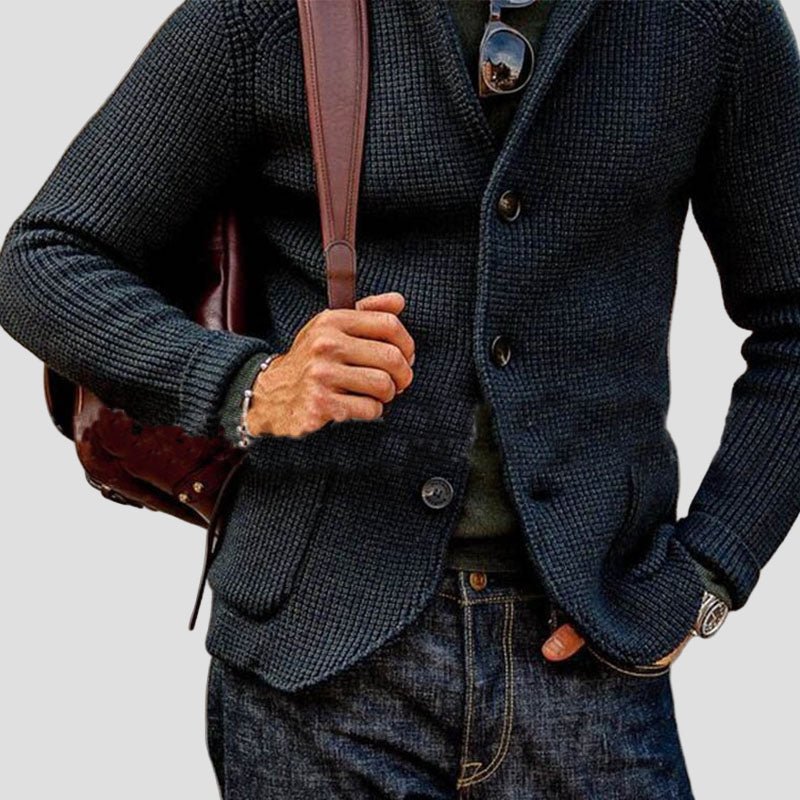 Pietro | Blazer-Cardigan da Uomo con Tasche Applicate