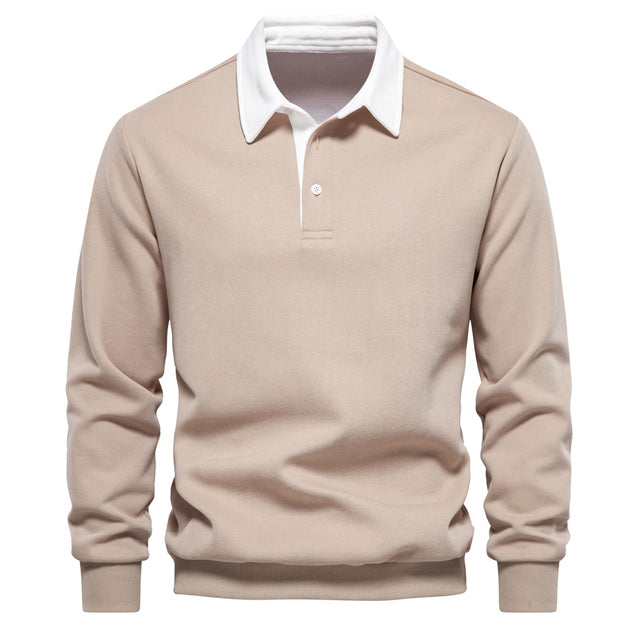Polo Elegante a Maniche Lunghe con Collo Classico
