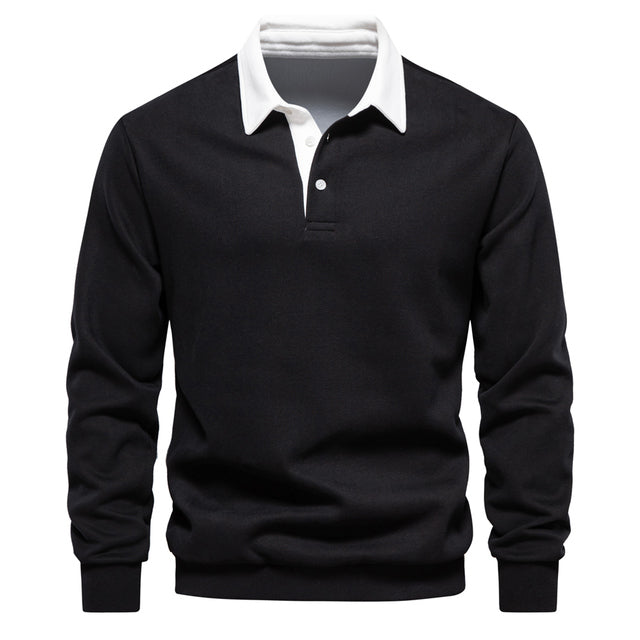 Polo Elegante a Maniche Lunghe con Collo Classico