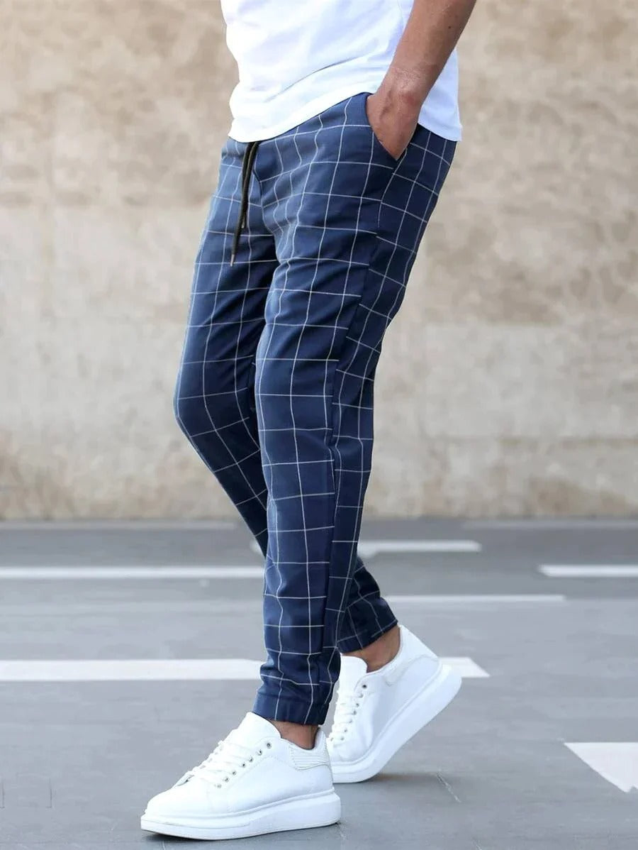 Pantaloni Jogger a Quadri Eleganti