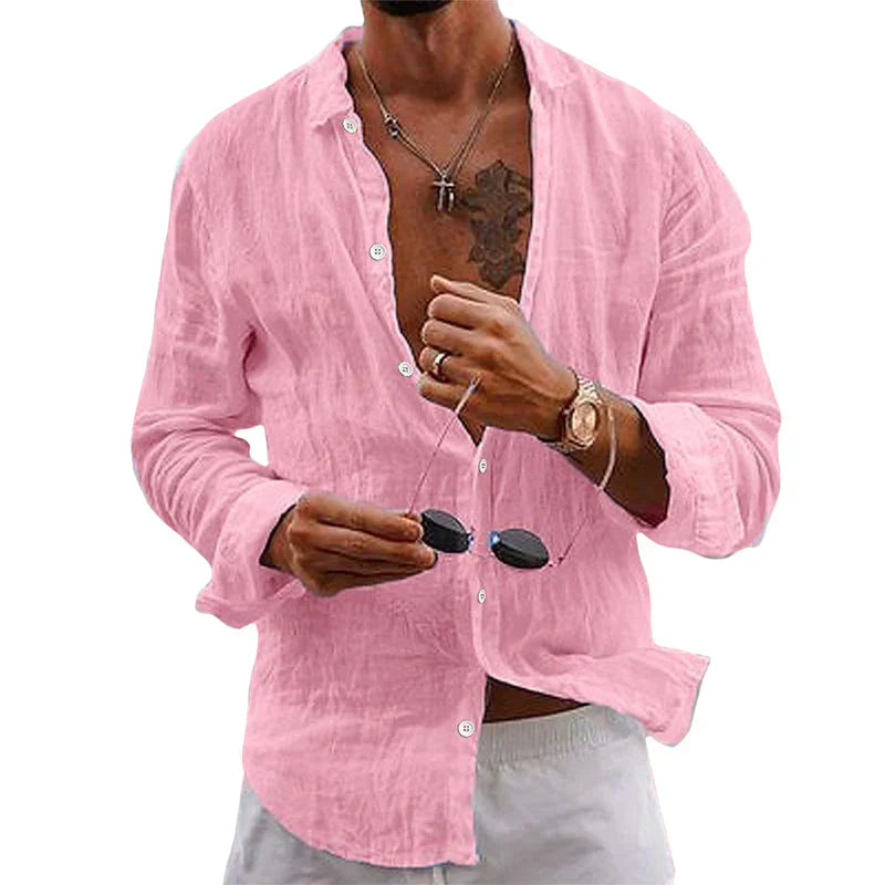 Camicia Elegante in Lino Uomo