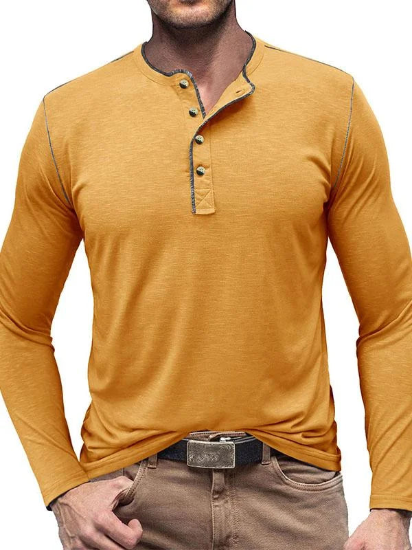 Davide | t shirt henley a maniche lunghe