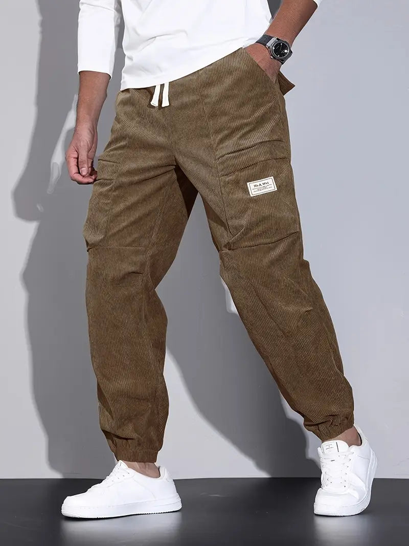 pantaloni da jogging in velluto a coste