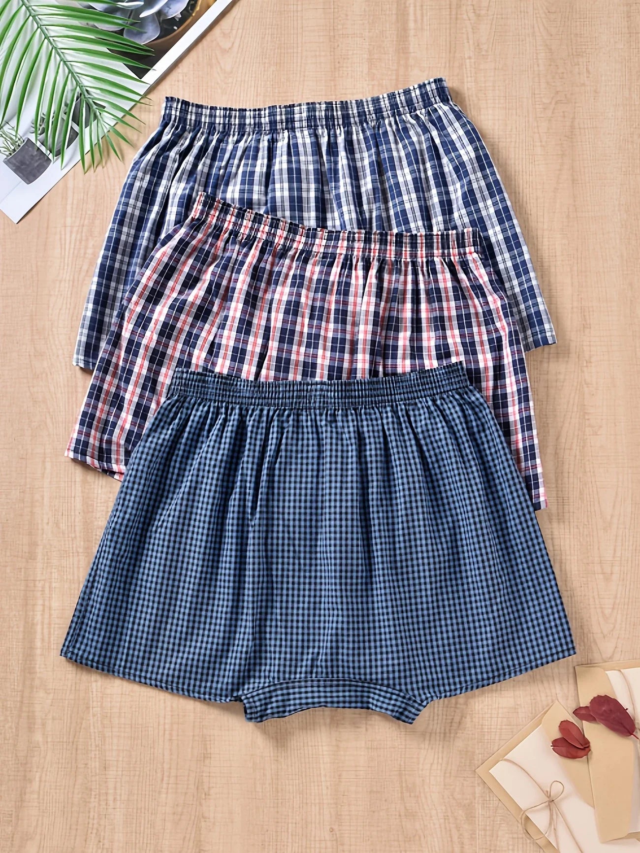 Boxer da uomo in cotone con stampa freccia multicolore