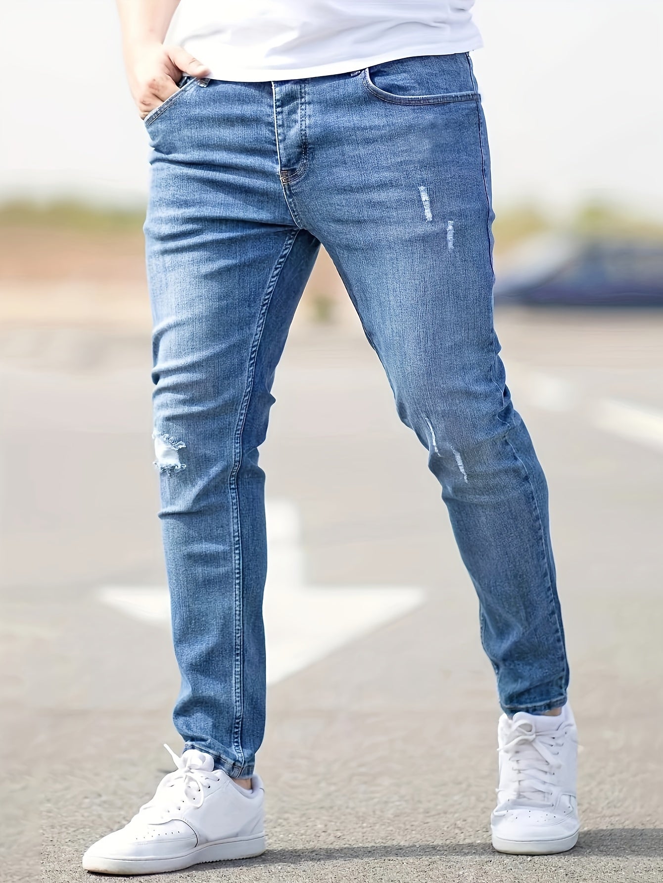 Davide | Jeans slim fit elasticizzati ed eleganti per uomo