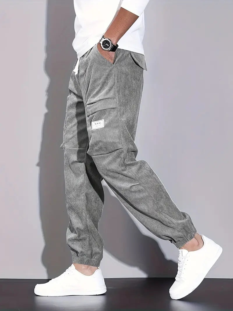 pantaloni da jogging in velluto a coste