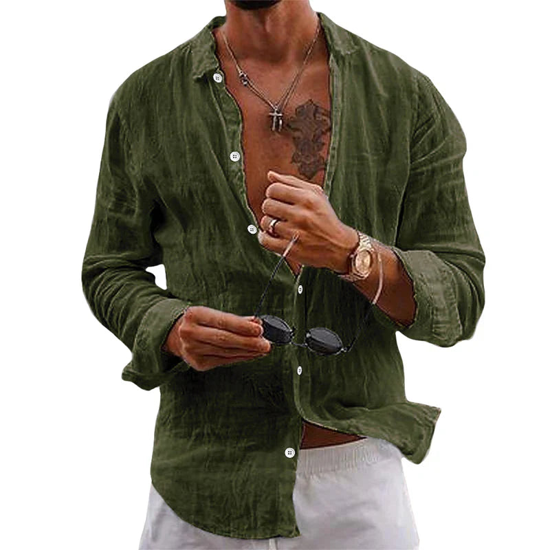 Camicia Elegante in Lino Uomo