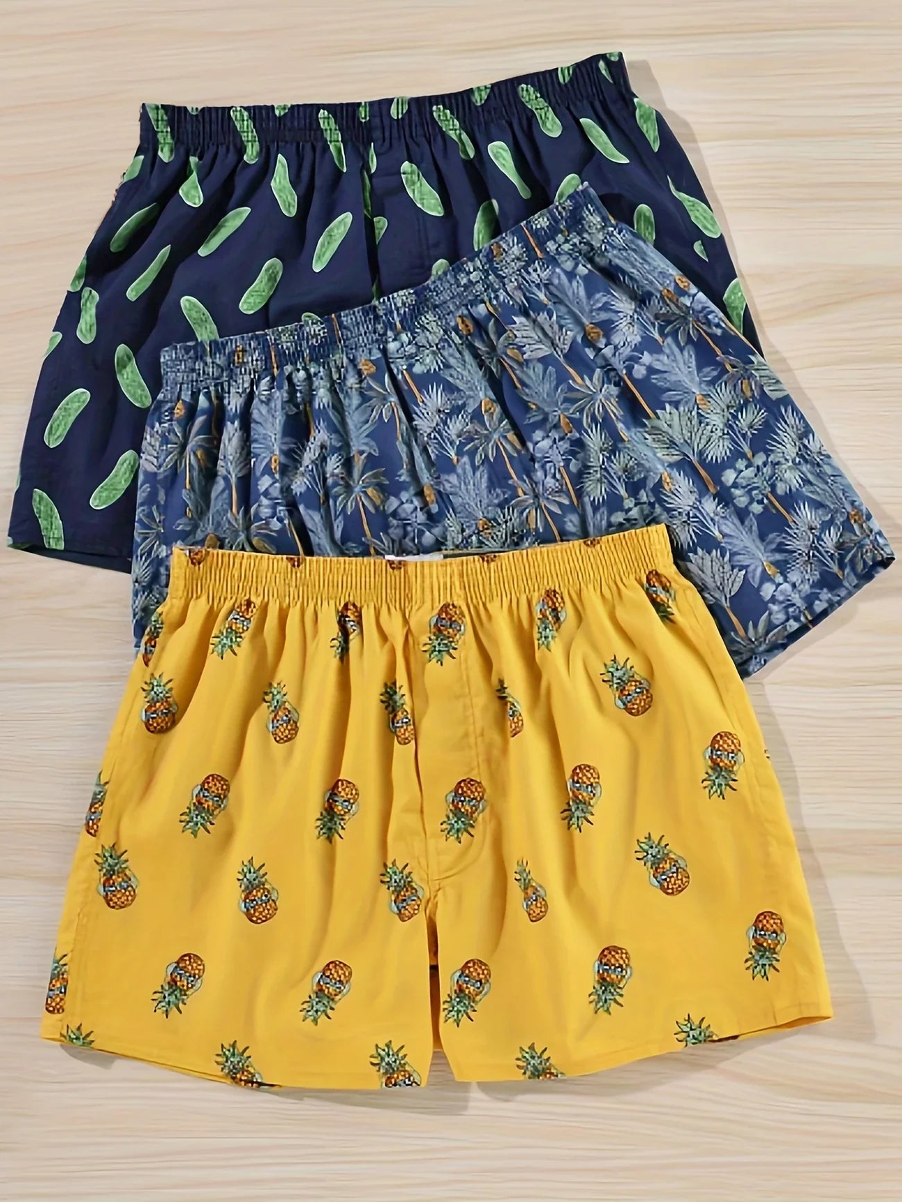 Boxer da uomo in cotone con stampa freccia multicolore