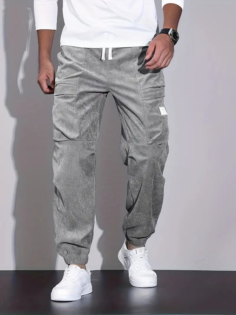 pantaloni da jogging in velluto a coste