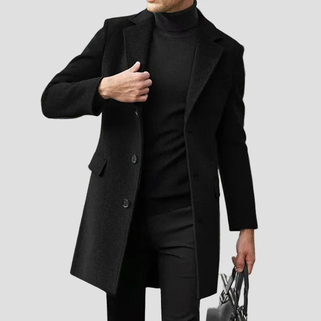 Tommaso | Cappotto da Uomo Monopetto con Rever Classico