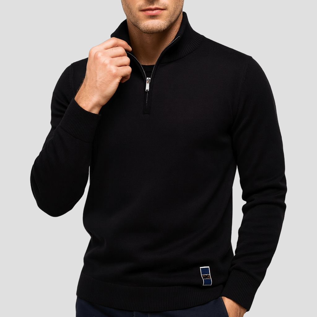 Alessandro | Maglione Slim Fit con Mezza Zip