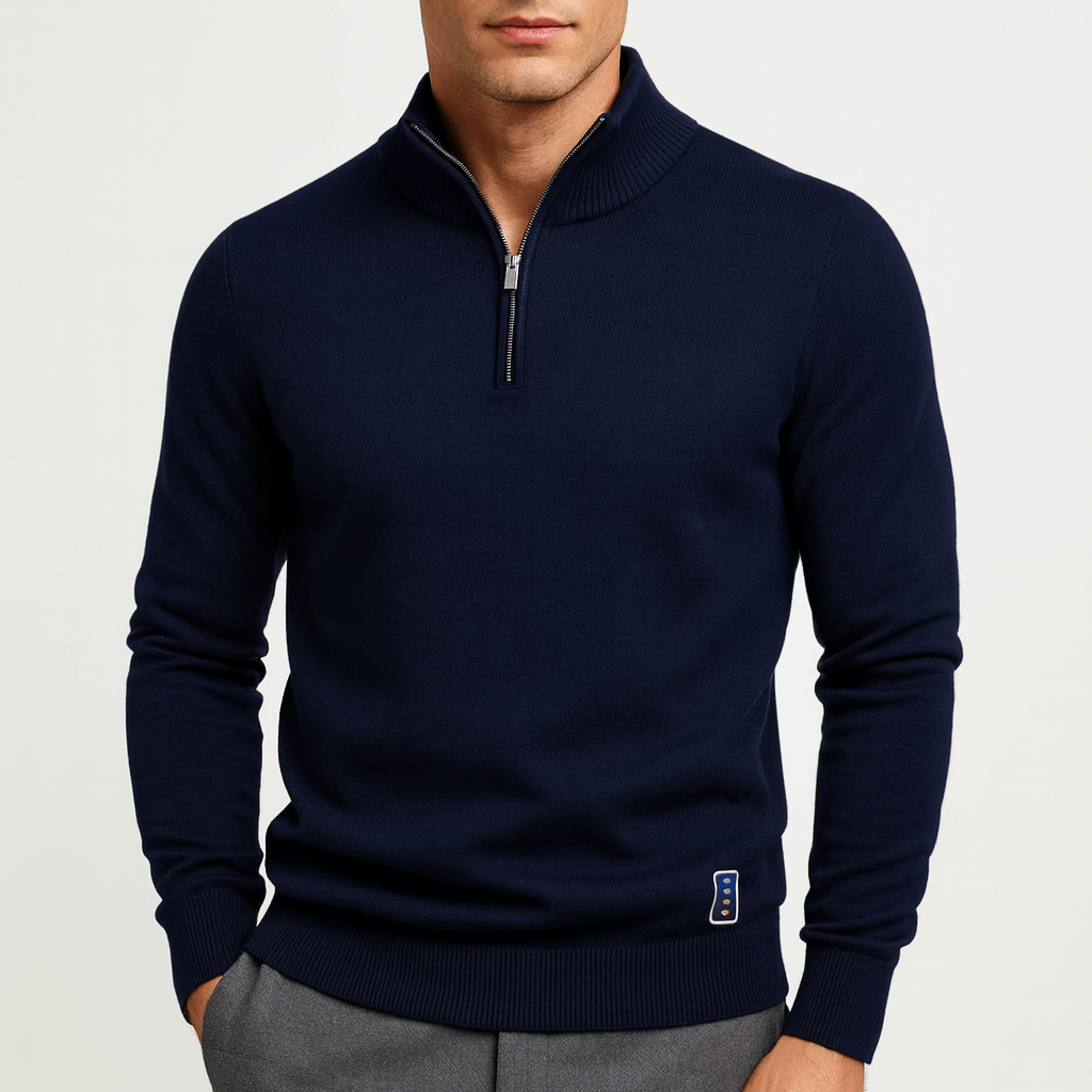 Alessandro | Maglione Slim Fit con Mezza Zip