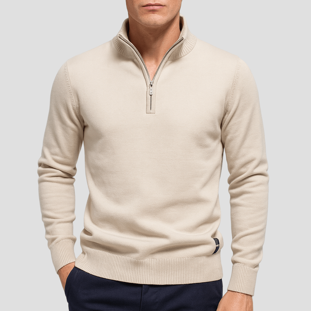 Alessandro | Maglione Slim Fit con Mezza Zip