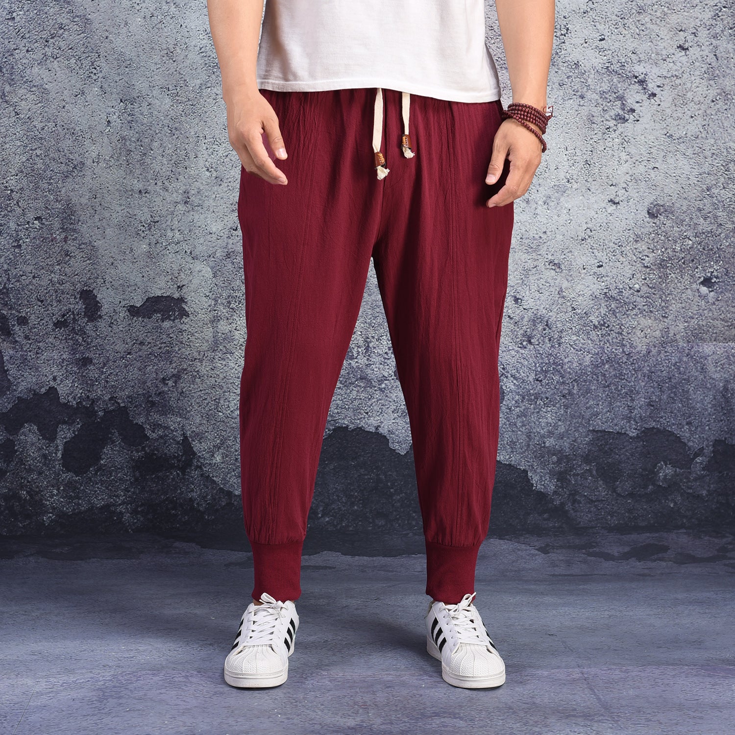 Pantaloni Harem Comodi in Cotone Neri