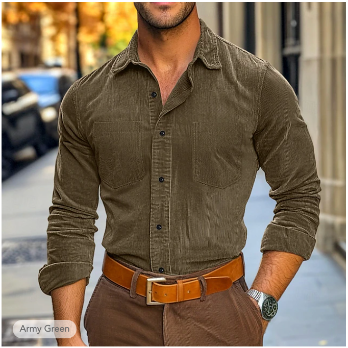 Camicia in Corduroy per Autunno e Inverno