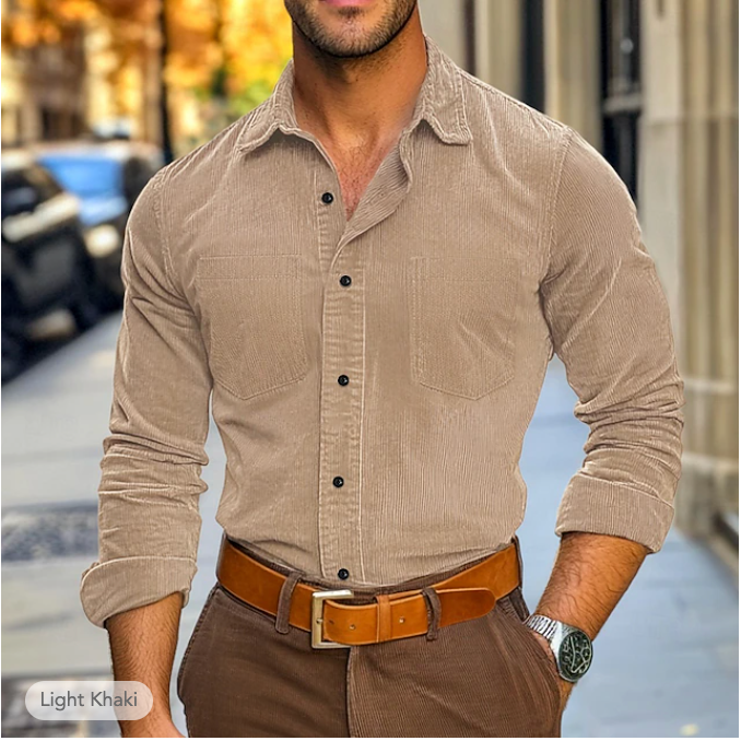 Camicia in Corduroy per Autunno e Inverno
