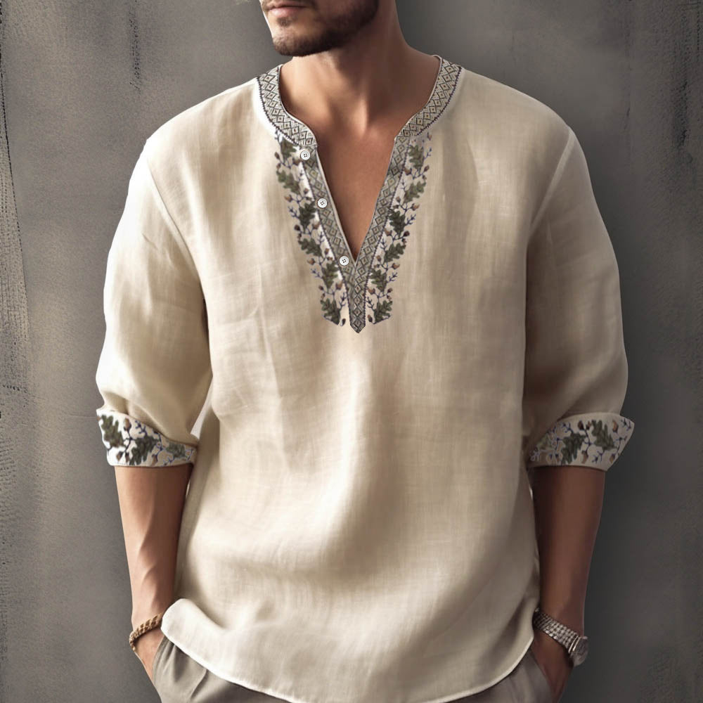 Stefano - Camicia casual estiva con maniche lunghe