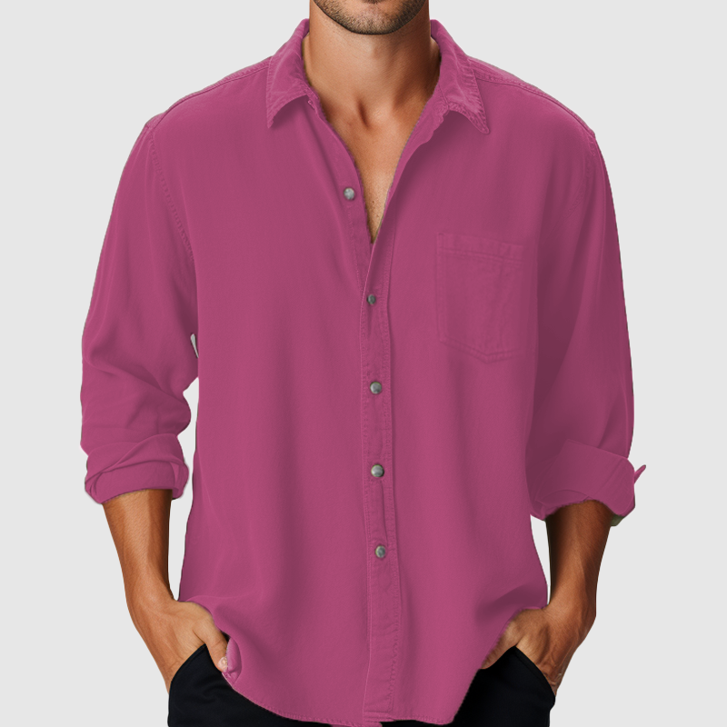 Camicia in Cotone a Maniche Lunghe