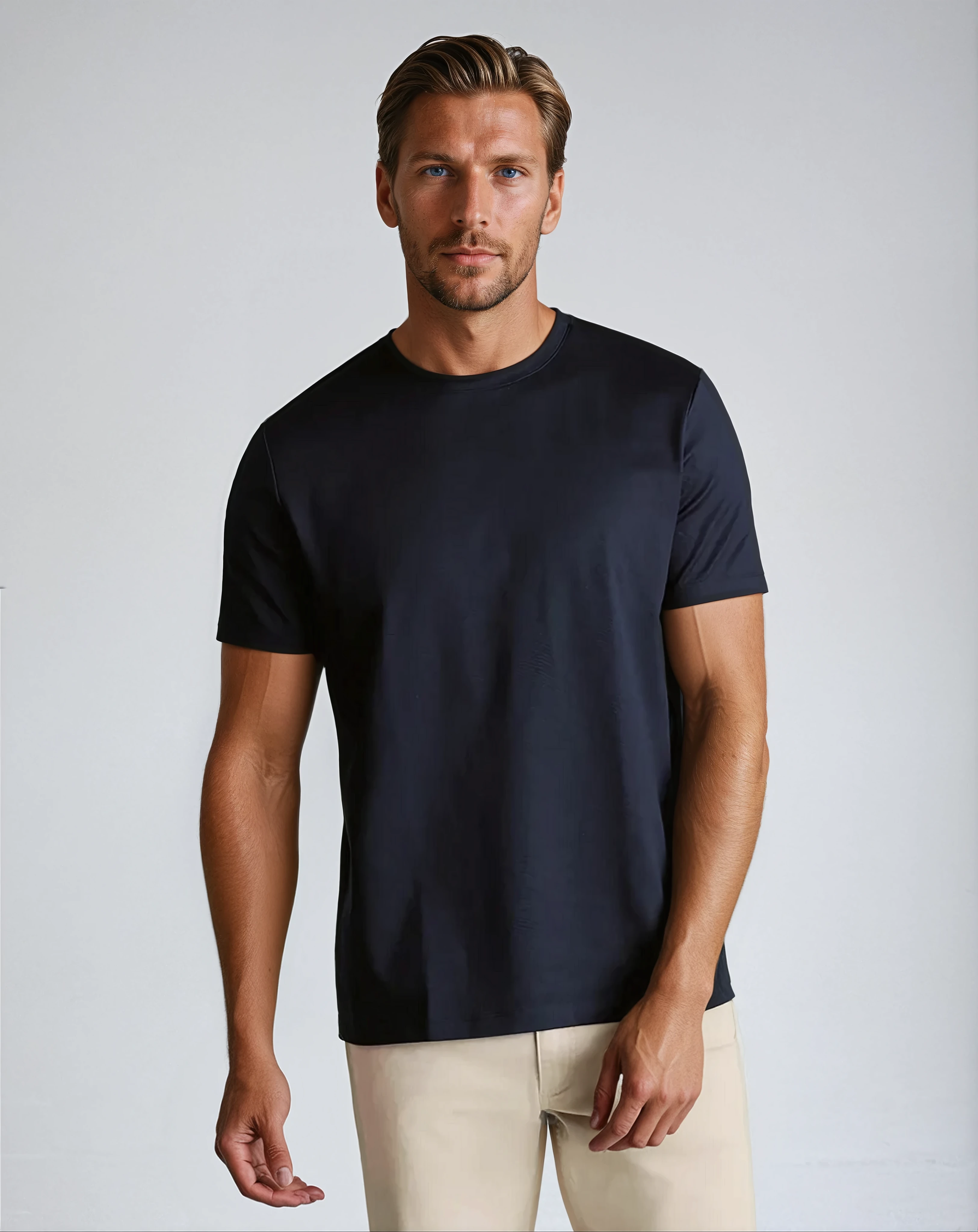 T-shirt Supima Elegante a Taglio Sartoriale