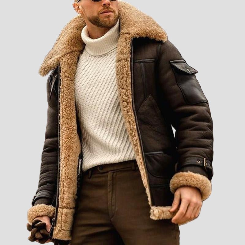 Lorenzo | Cappotto Invernale Vintage in Lana d’Agnello con Revers Caldo