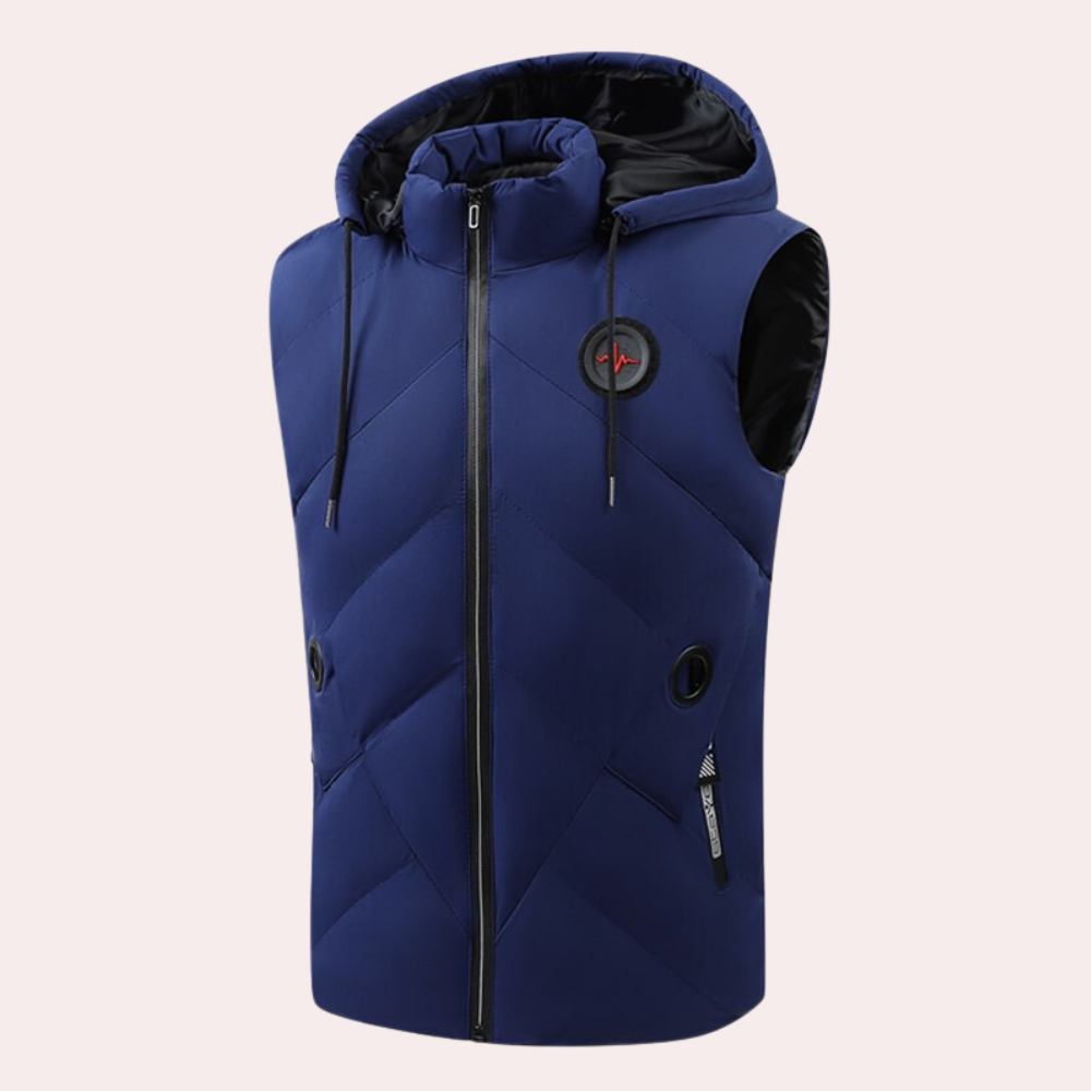 Stefano | Gilet con cappuccio caldo uomo