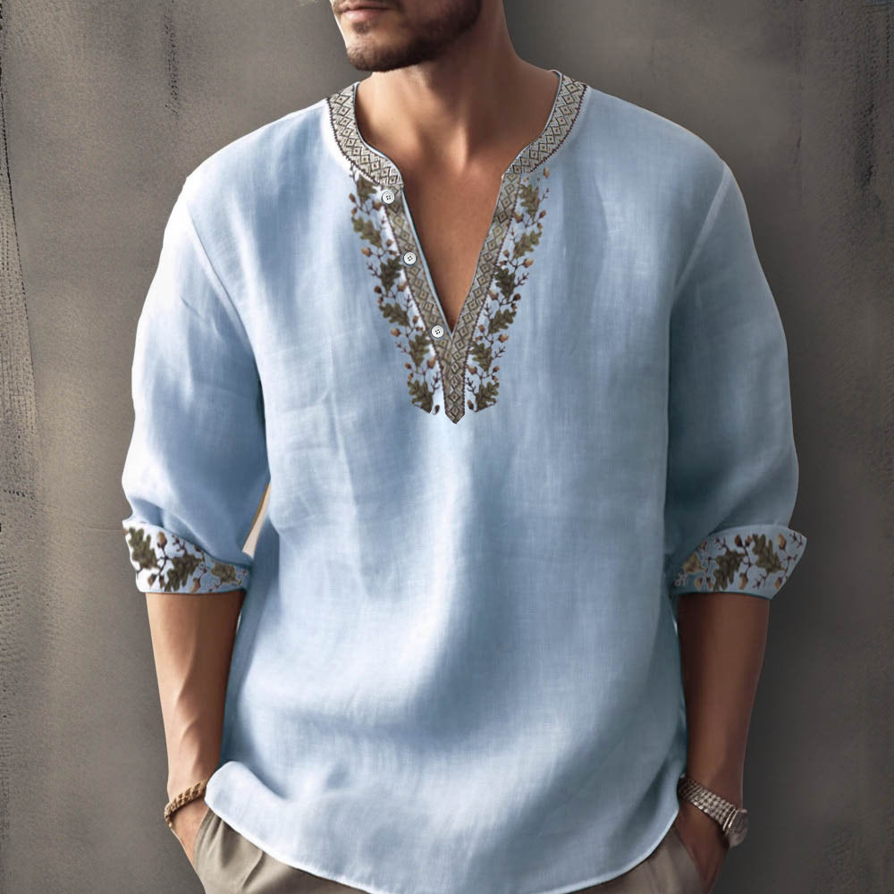 Stefano - Camicia casual estiva con maniche lunghe