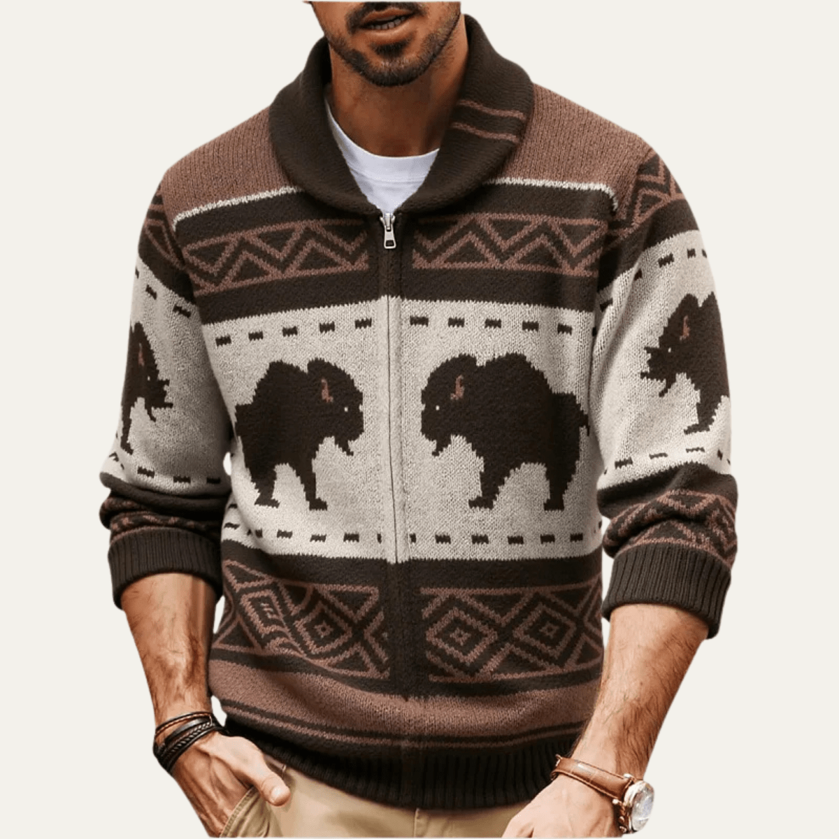 Venturi | Cardigan in Maglia Buffalo