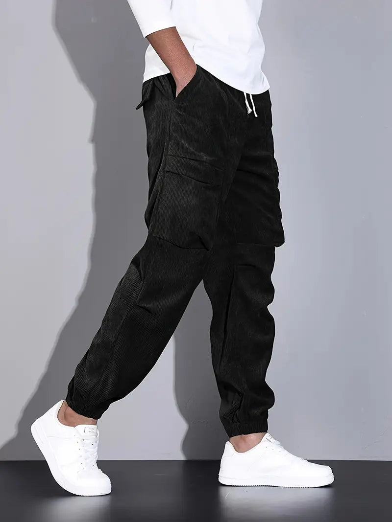 pantaloni da jogging in velluto a coste