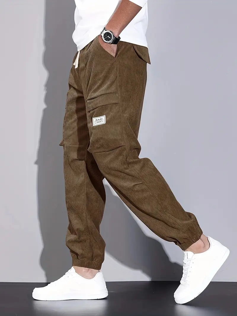 pantaloni da jogging in velluto a coste