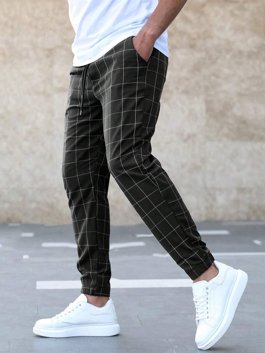 Pantaloni Jogger a Quadri Eleganti