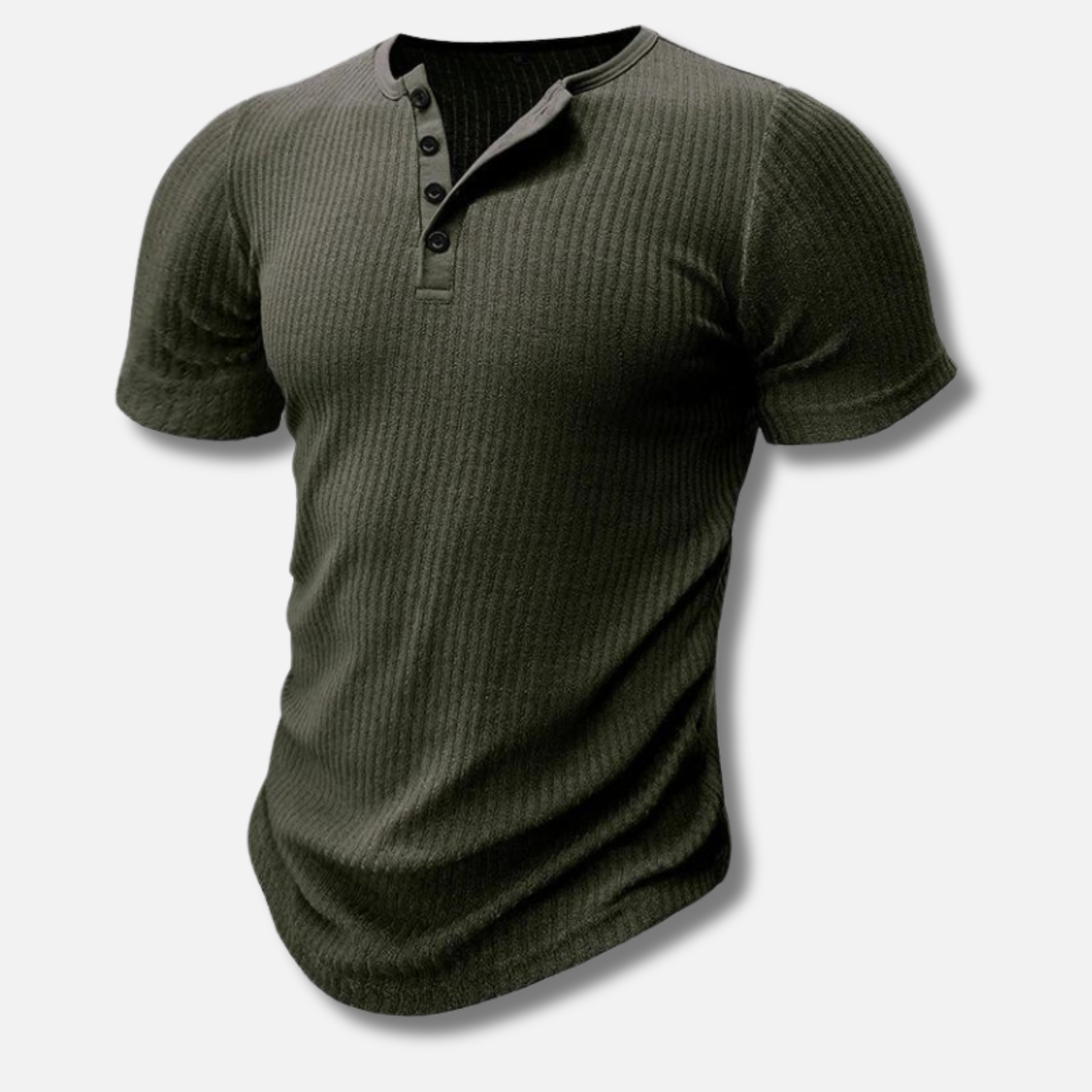 T-Shirt Henley Muscle-Fit