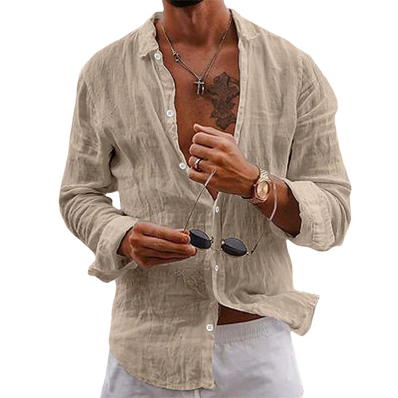 Camicia Elegante in Lino Uomo