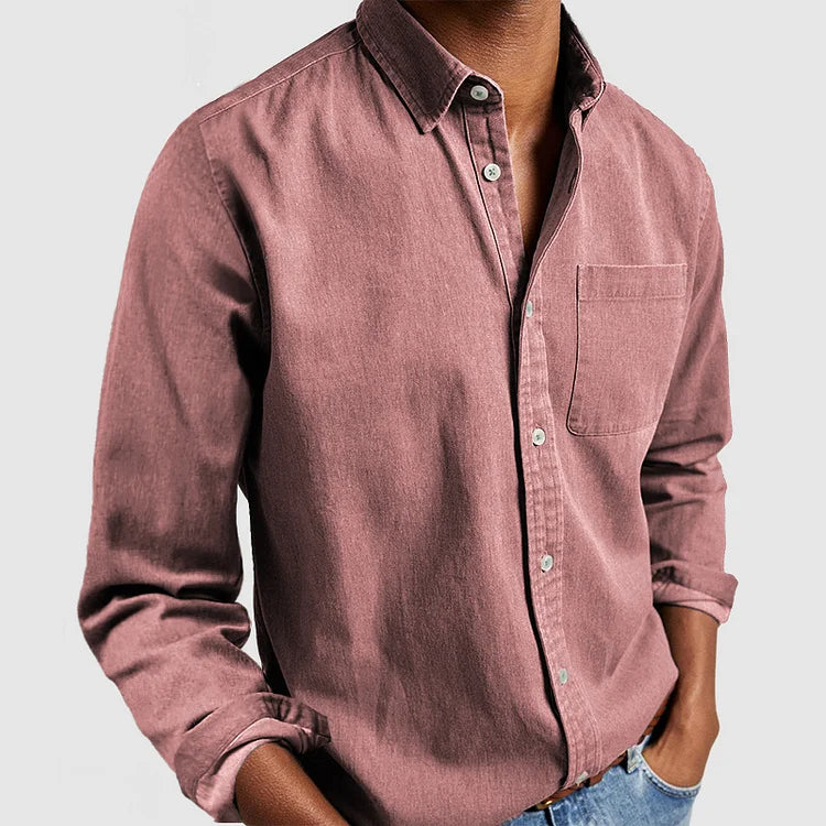 Camicia Base Casual in Cotone