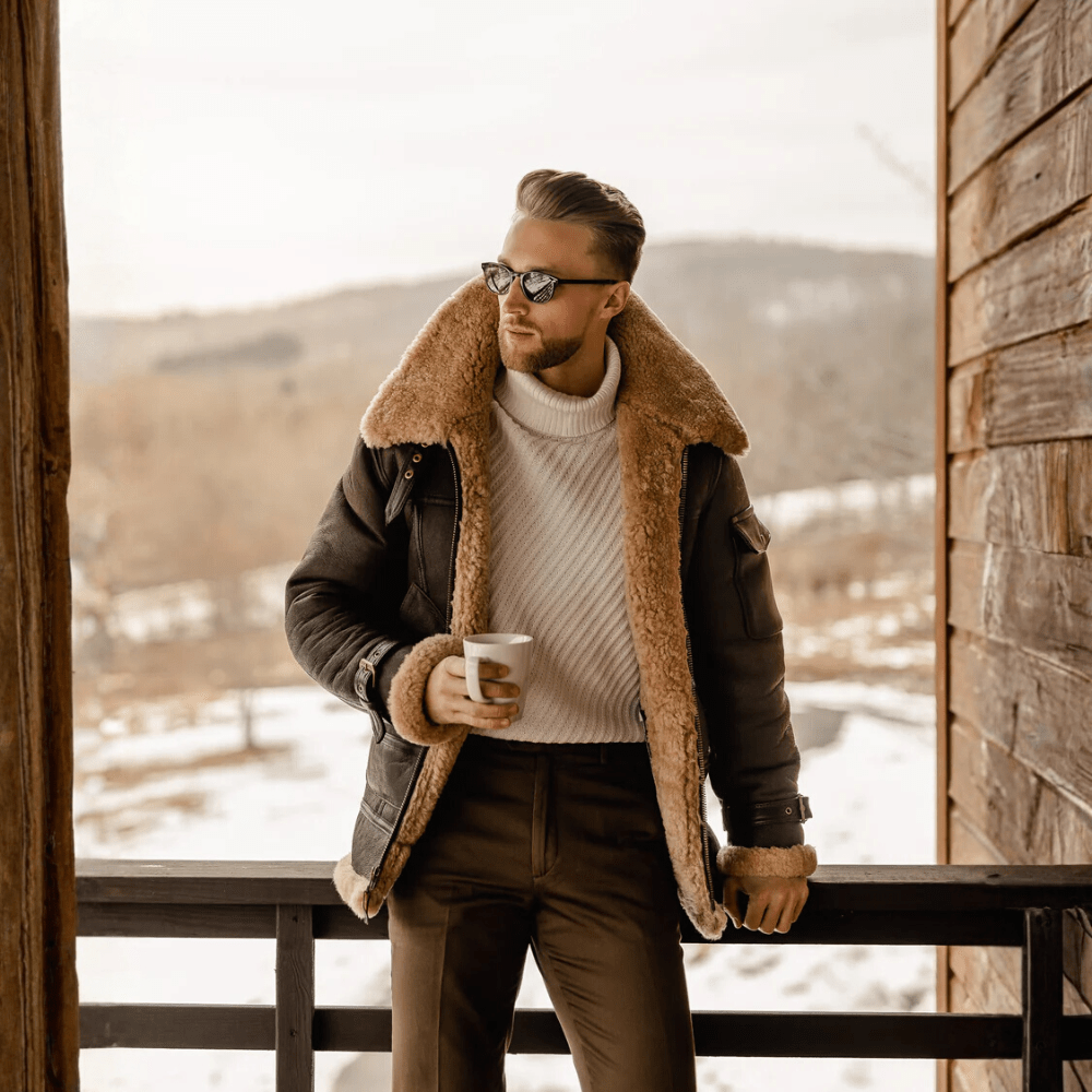 Lorenzo | Cappotto Invernale Vintage in Lana d’Agnello con Revers Caldo