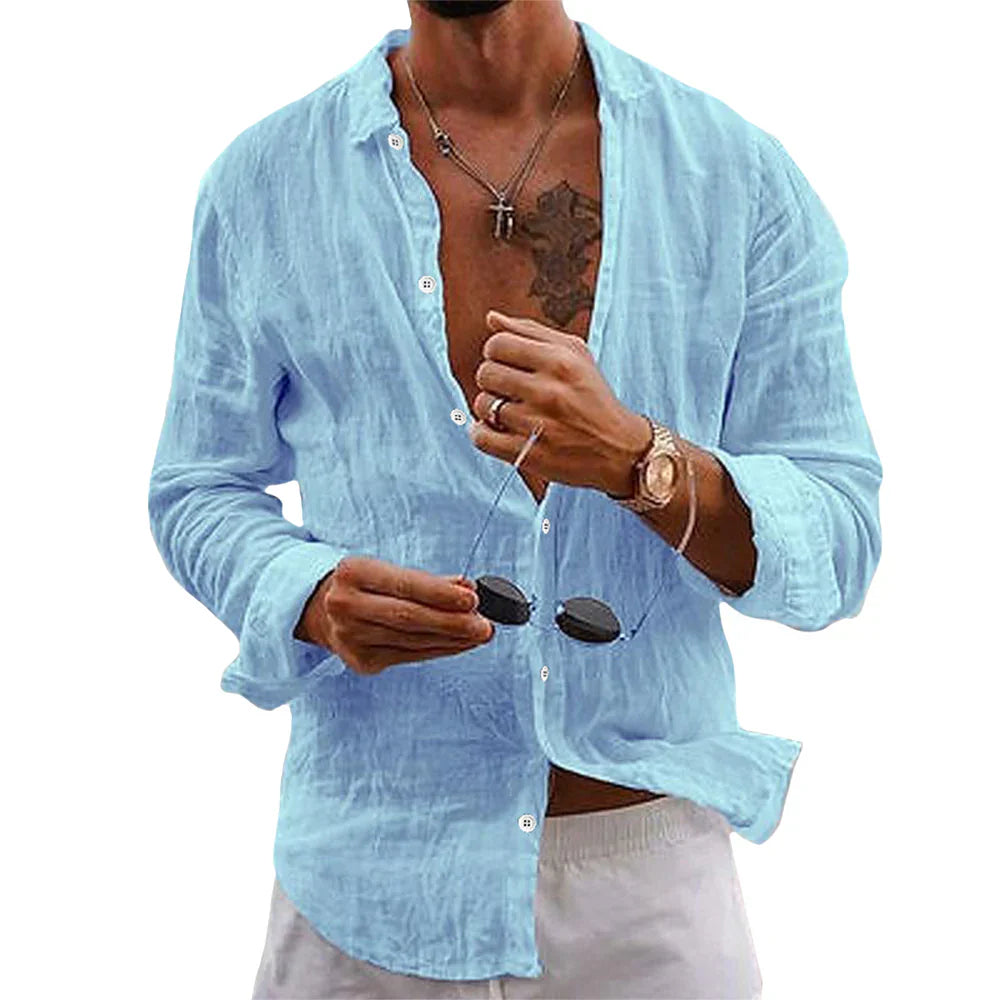 Camicia Elegante in Lino Uomo