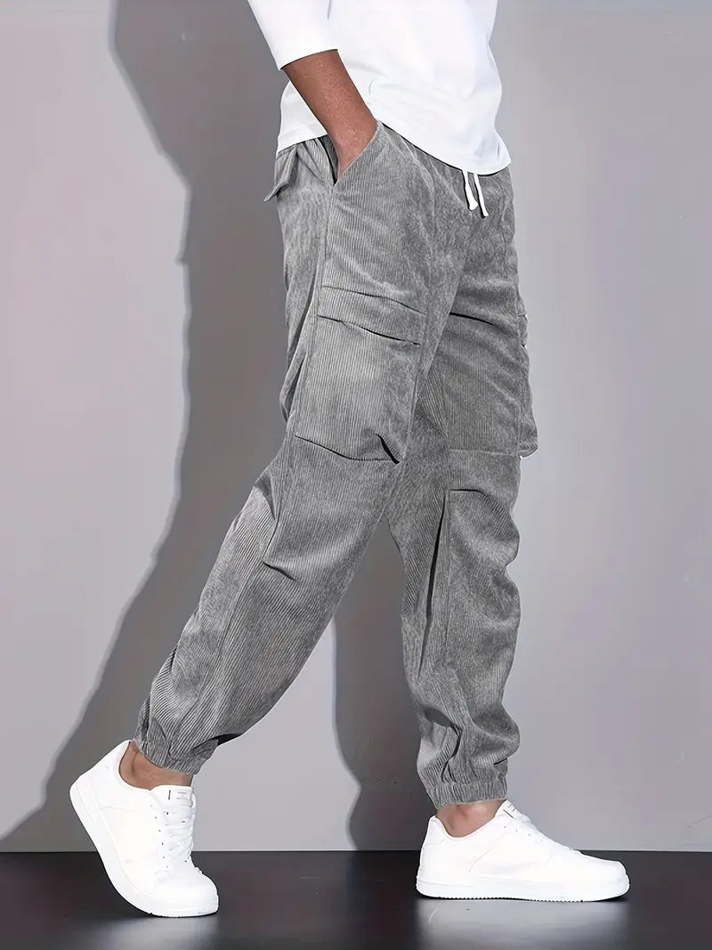 pantaloni da jogging in velluto a coste