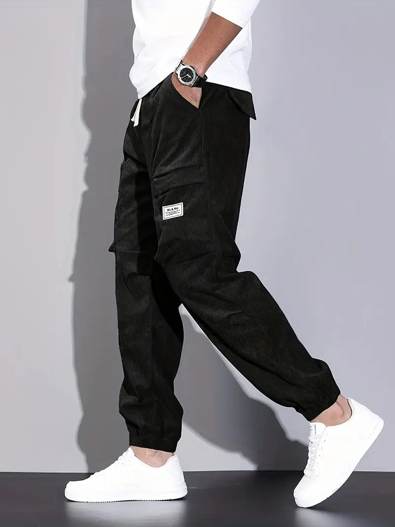 pantaloni da jogging in velluto a coste