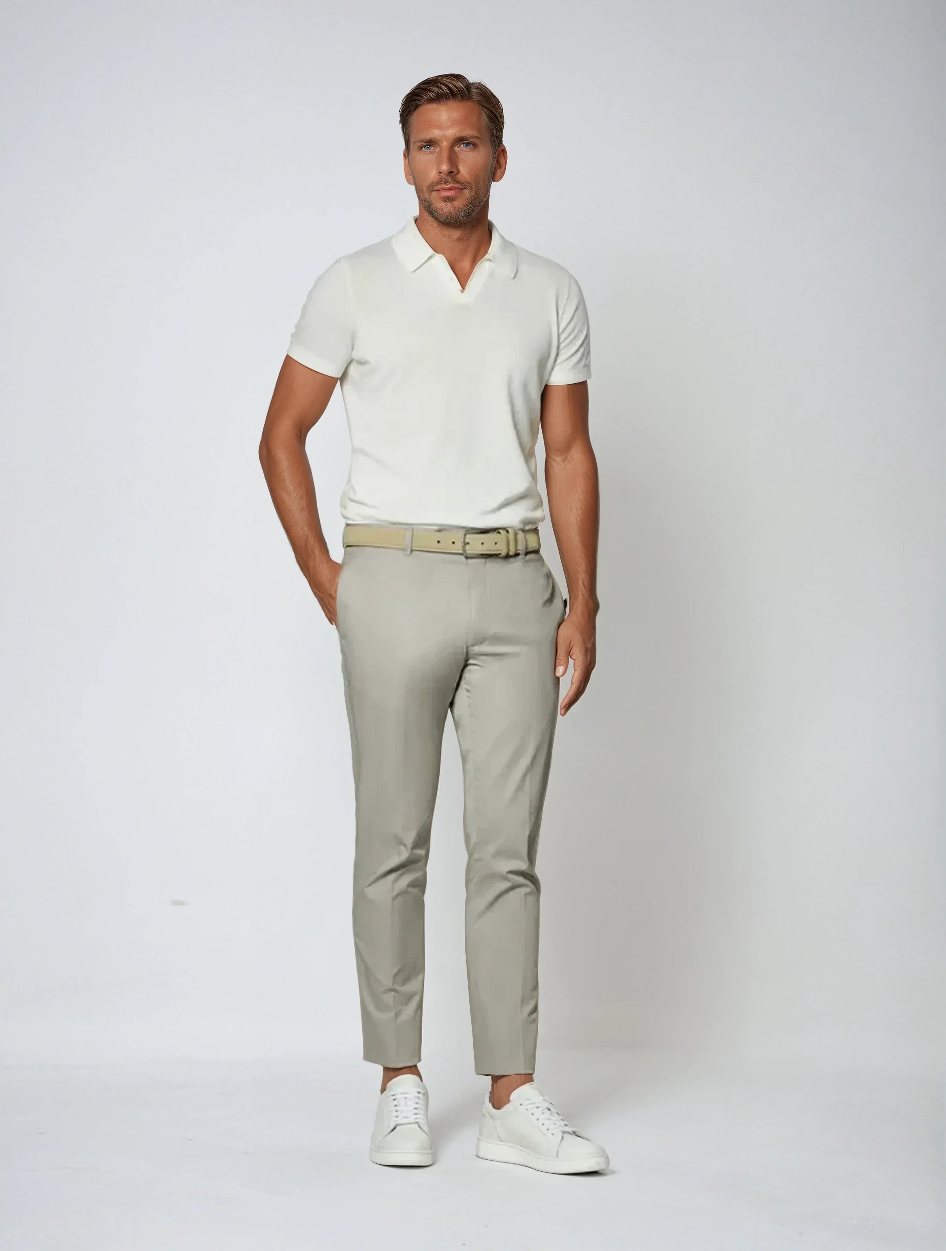 Polo Minimalista Uomo Elegante