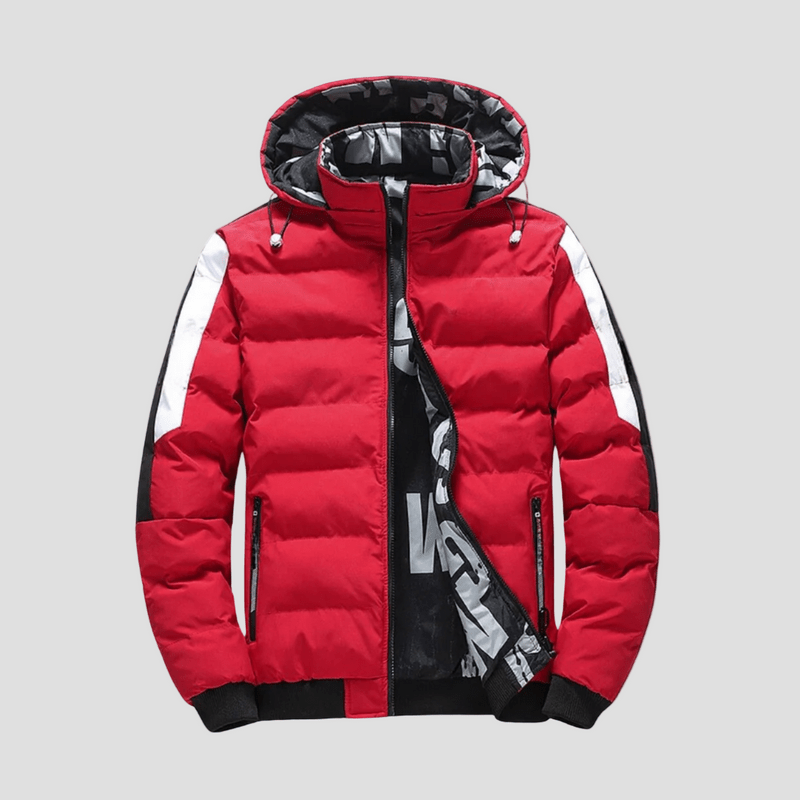 Alessio | Giacca Invernale Trapuntata con Cappuccio e Orlo a Coste