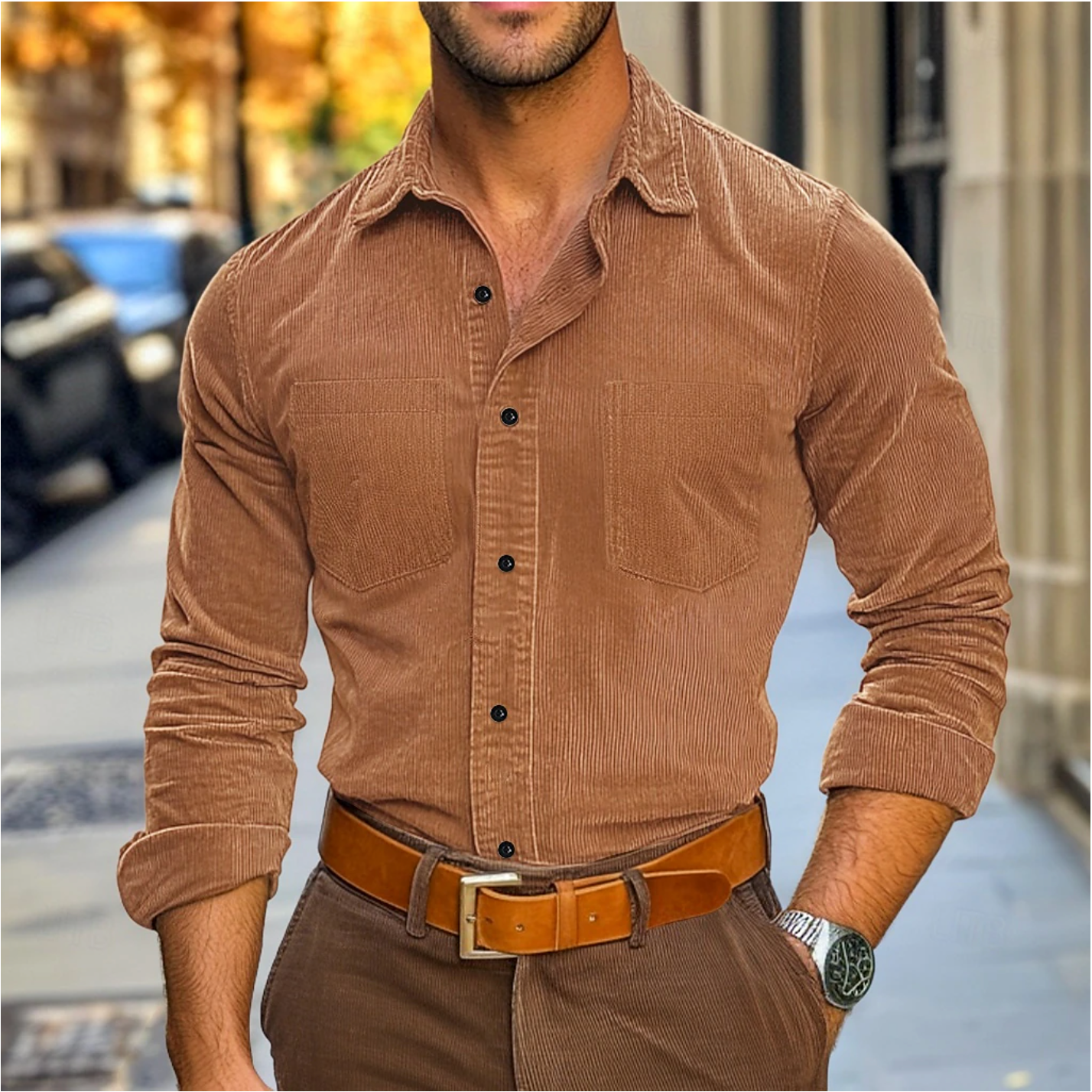 Camicia in Corduroy  per Autunno e Inverno
