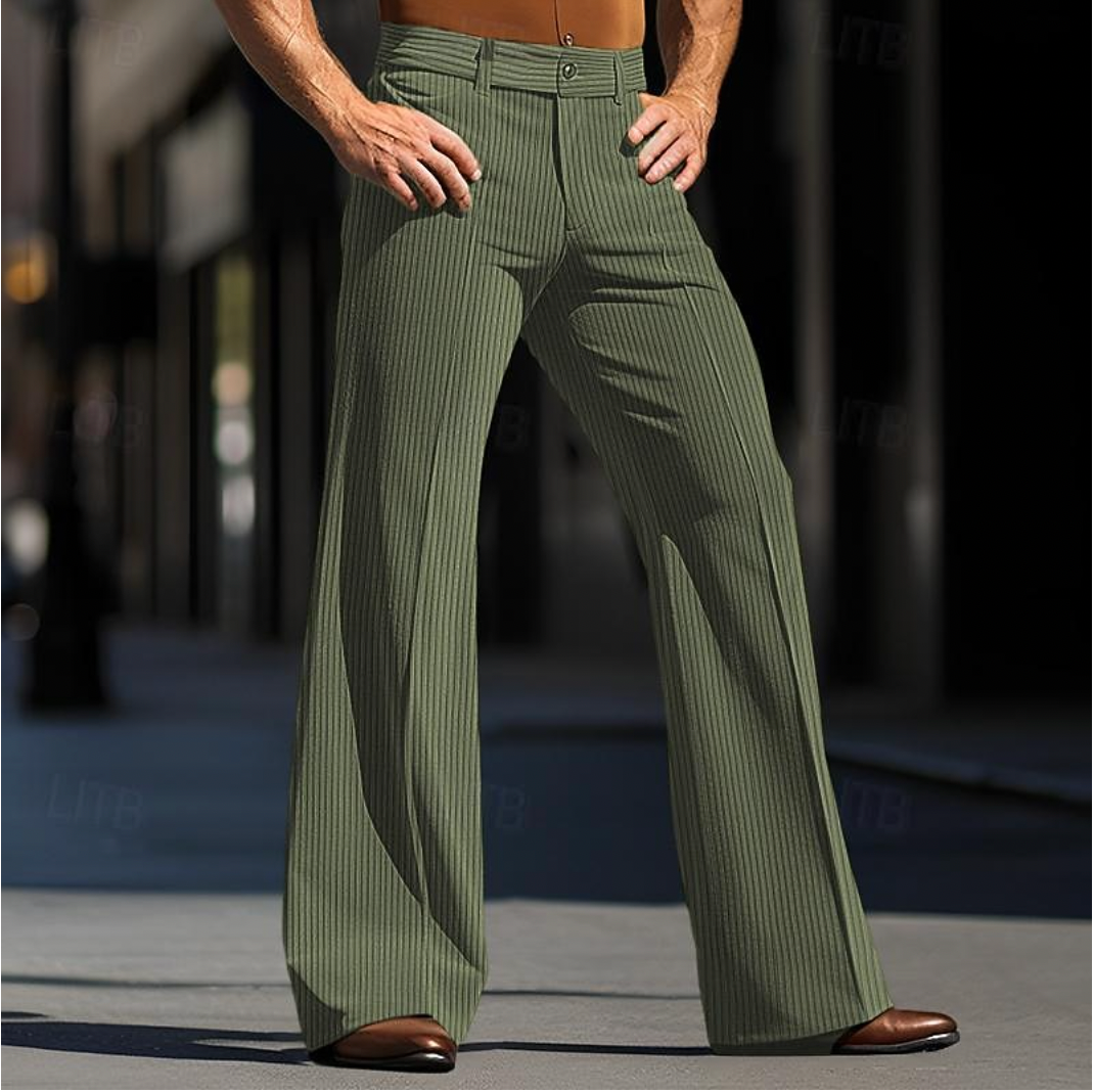 Pantaloni in Velours Côtelé Evasé alla Moda