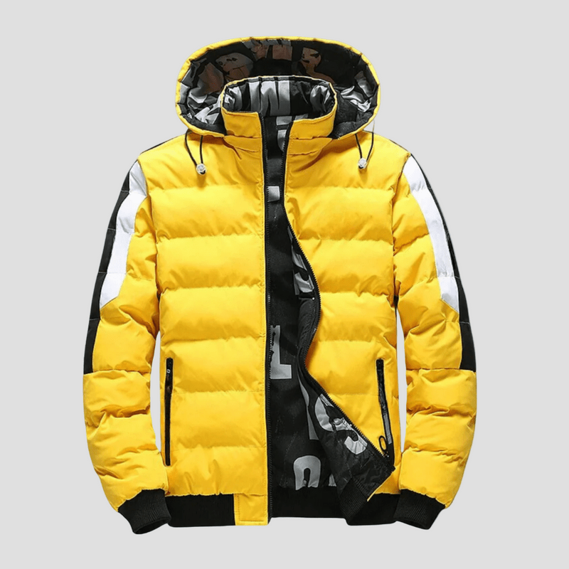 Alessio | Giacca Invernale Trapuntata con Cappuccio e Orlo a Coste