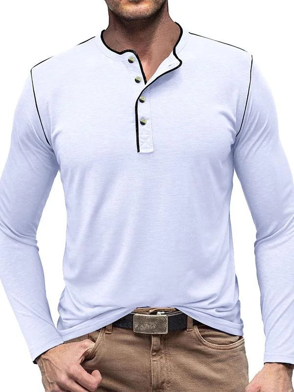 Davide | t shirt henley a maniche lunghe