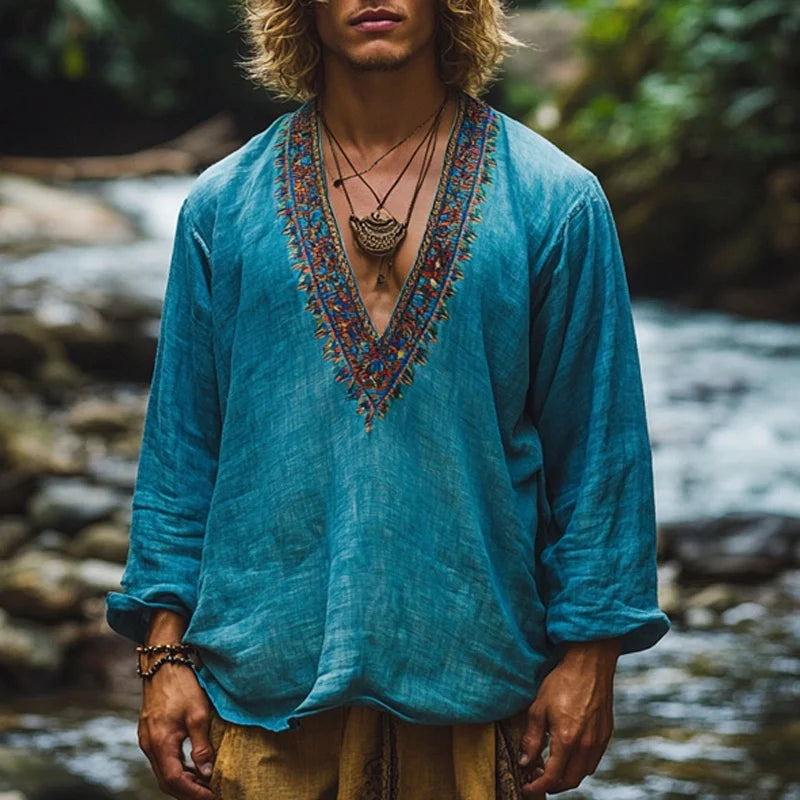 Carlo | Camicia estiva boho da uomo