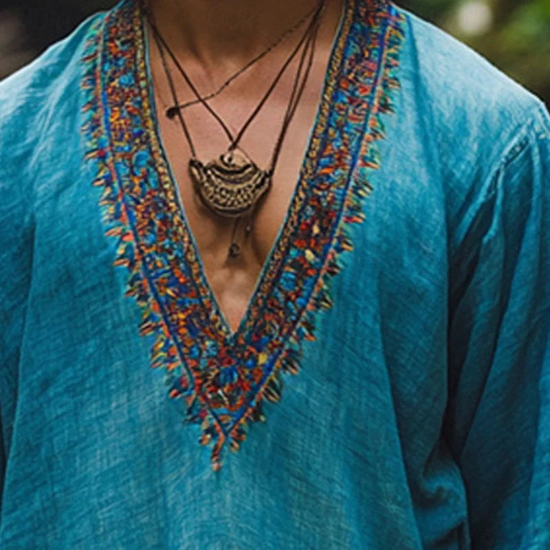 Carlo | Camicia estiva boho da uomo